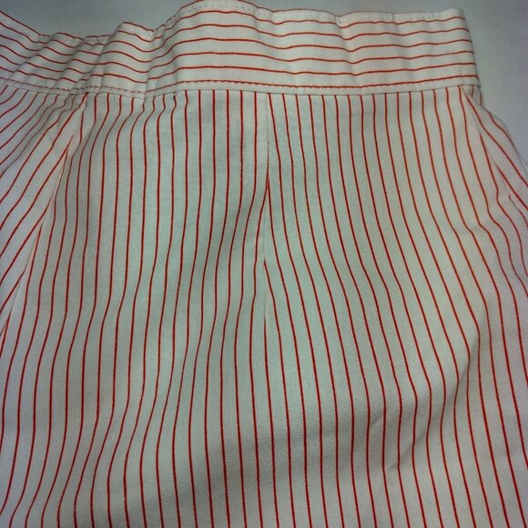 Vintage 1960s Shorts Women Size 11 White Red Striped Snap Pockets Hong Kong READ - Picture 8 of 15